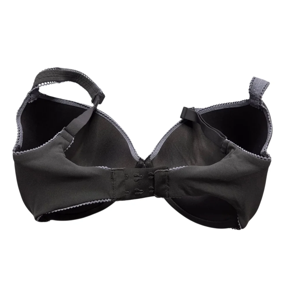 SKIMS FITS EVERYBODY PUSHUP  PICOT T SHIRT BRA ASH CONTRAST 32DDD NWT - Picture 2 of 3